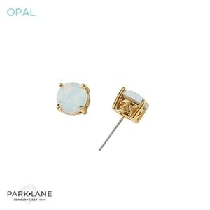 Park Lane "IMPRESSION EARRINGS" OPAL set in GOLD New In Box! Fast Shipping!